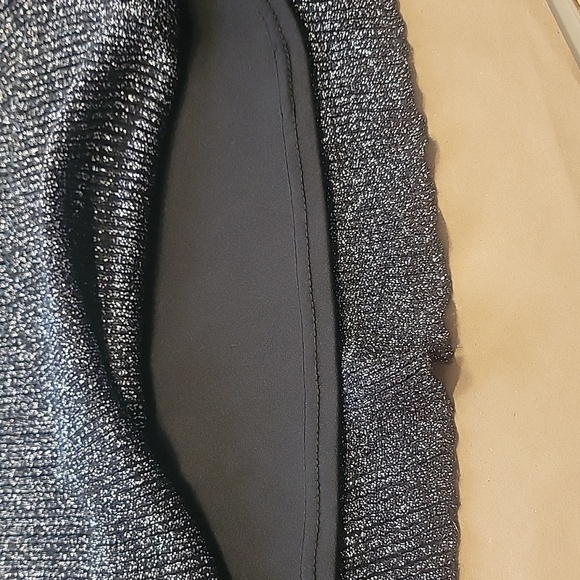 Xhilaration Size S Black with Silver Metallic A Line Swing Skirt, GUC - Picture 7 of 9